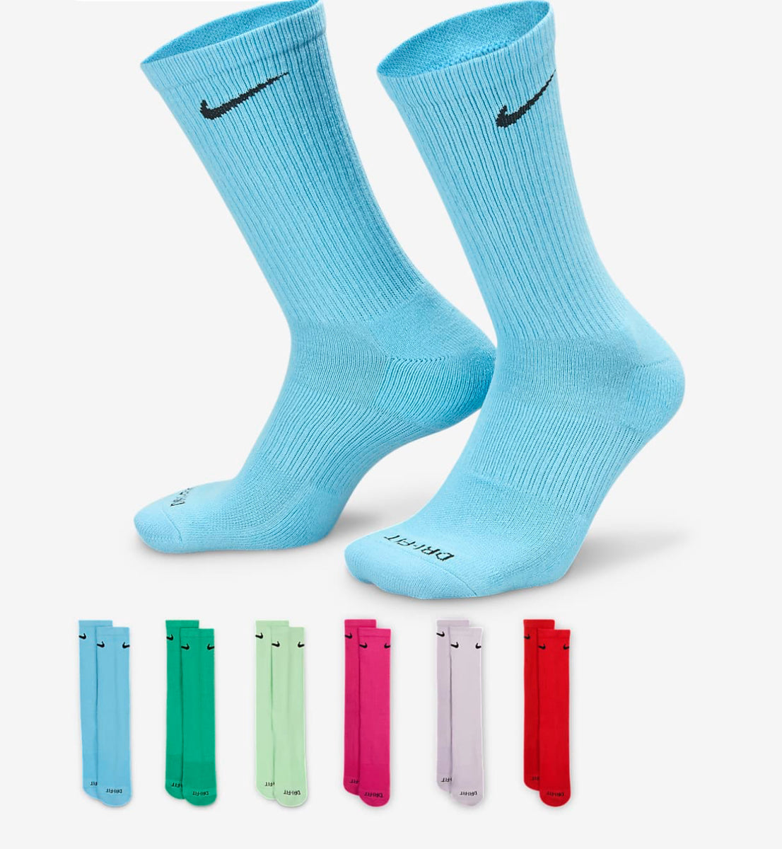 Nike Everyday Plus Cushioned Crew Socks 6 Packs Justhypecambodia