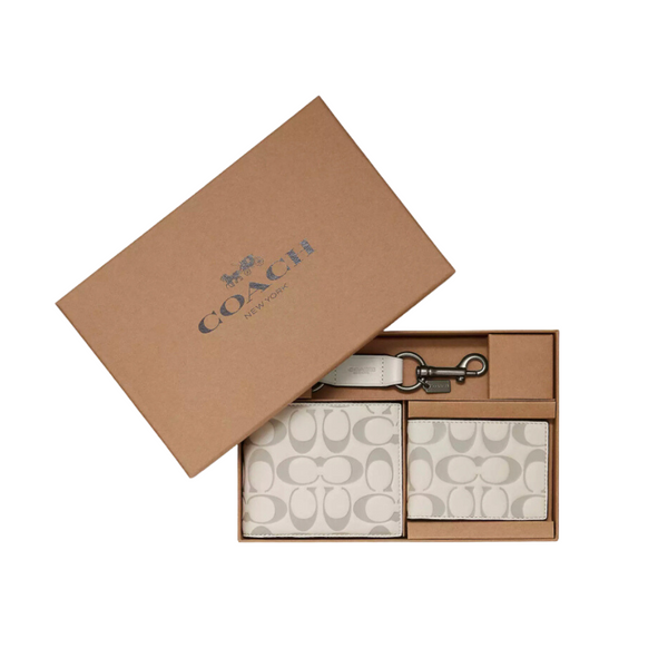 Coach Boxed 3 In 1 Wallet Gift Set In Signature Leather