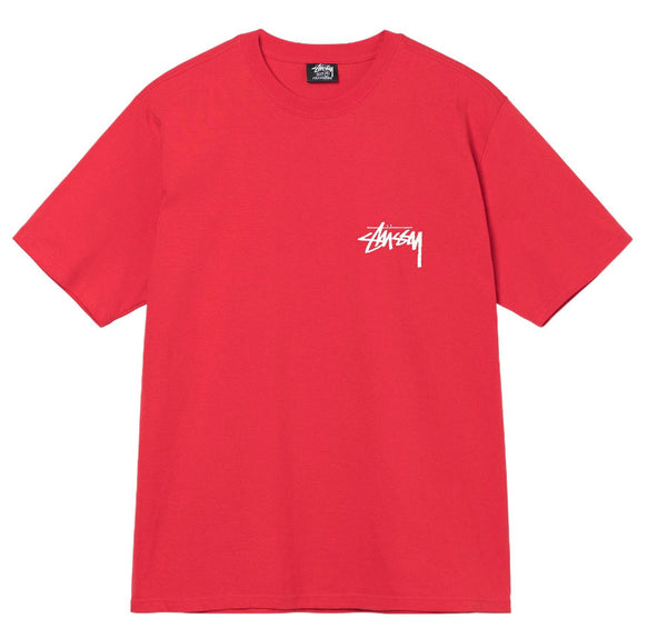 Stussy Fuzzy Dice Tee in Red