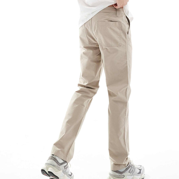 Asos Straight Fit Ripstop Trousers in Beige