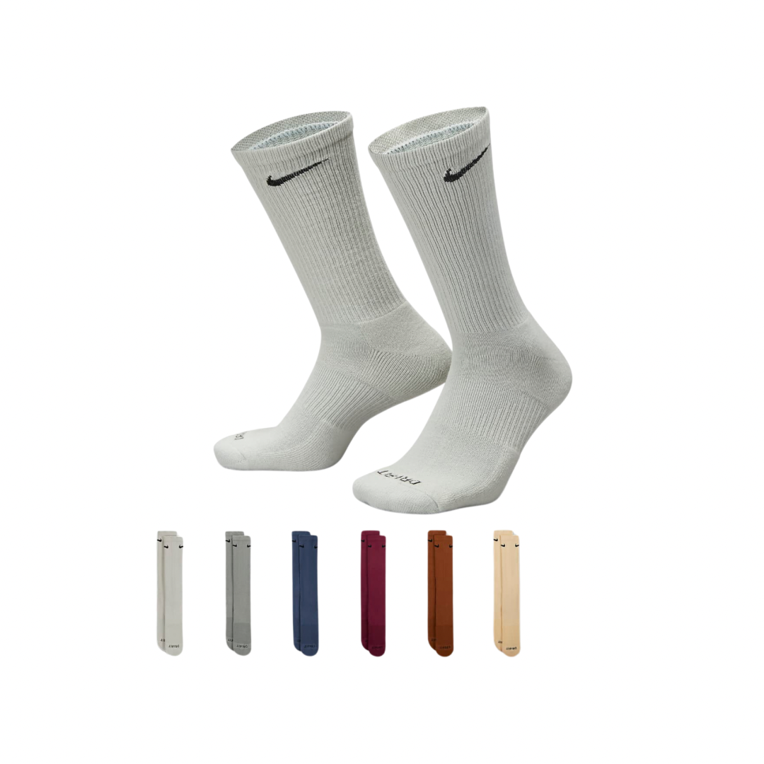 Nike Dri-FIT Everyday Plus Cushion Training Crew Socks 6 Packs â Justhypecambodia