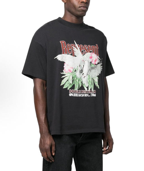 Represent Double Distyled Tee in Noir