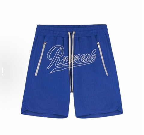 Represent Casual Logo Shorts in Royal Blue