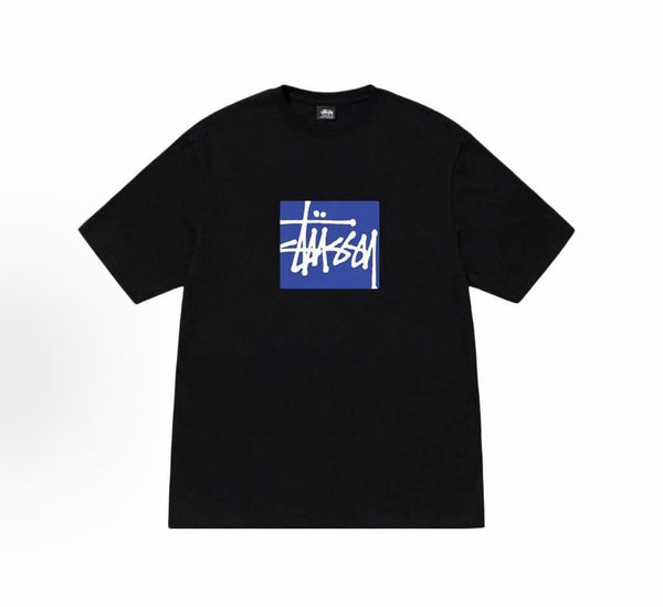Stussy Logo Box Tee in Black