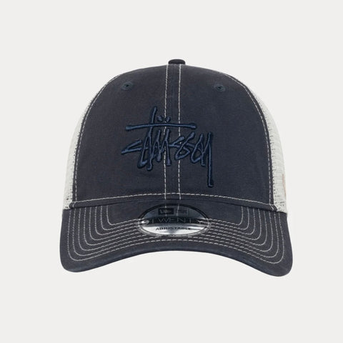 Stussy Basic Trucker 9Twenty Cap in Deep Navy