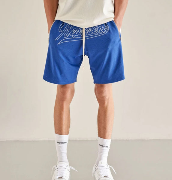 Represent Casual Logo Shorts in Royal Blue