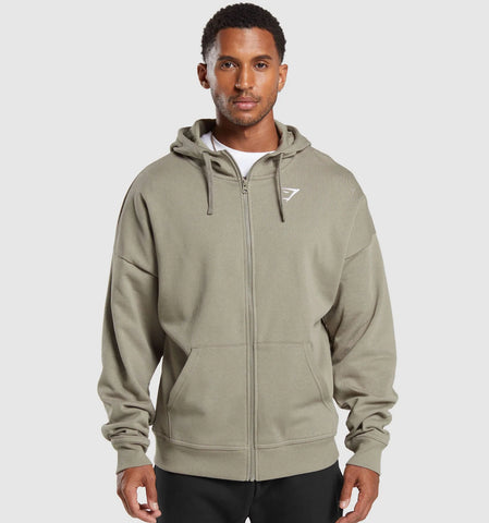 Gymshark Crest Oversized Zip Up Hoodie