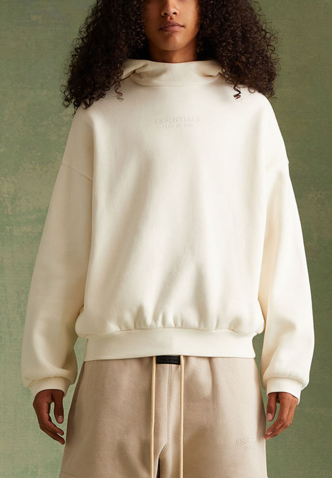 Fear of God Essentials Hoodie FW23 in Cloud Dance