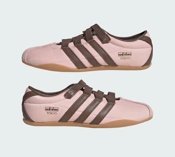 Adidas Tokyo Mary Jane Shoes in Sandy Pink / Earth Strata / Gold Metallic