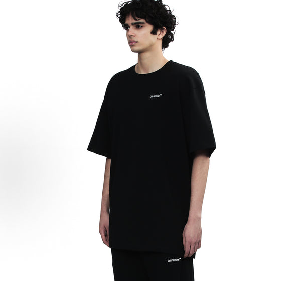 OFF-WHITE Gradient Arrow Print Graffiti on The Back Tee in Black