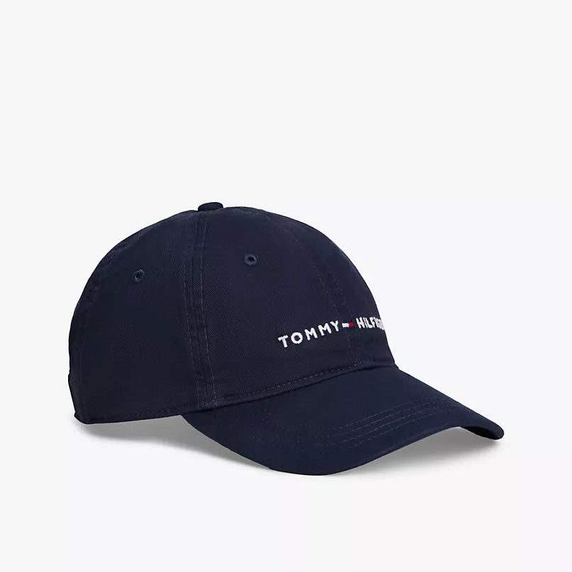 Tommy Embroidered Tommy Logo Baseball Cap in Sky Captain