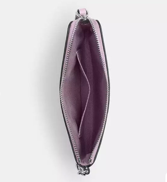 Coach Corner Zip Wristlet in Violet Silver