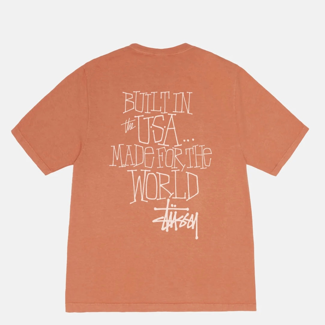 【stussy】BUILT IN USA TEE PIGMENT DYED 4色展開 要在庫確認 STUSSY ステューシー Tシャツ 半袖 メンズ Built In USA Pigment