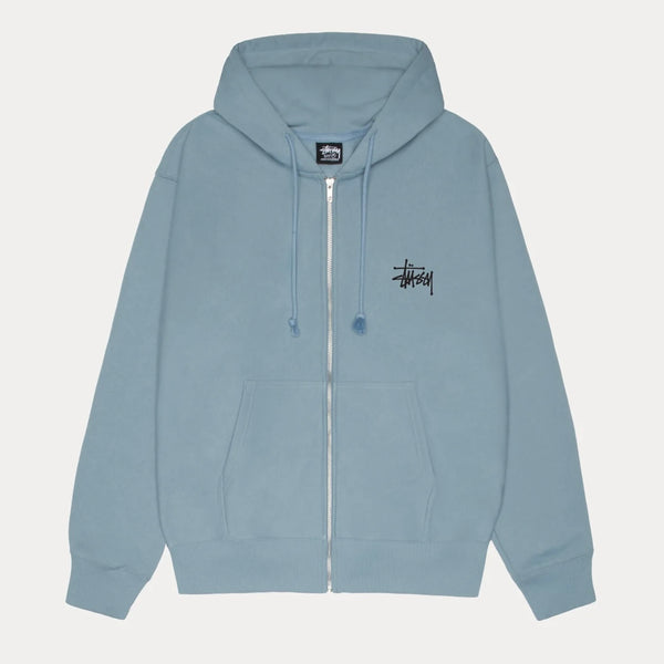 Stussy Basic Zip Hoodie in Slate