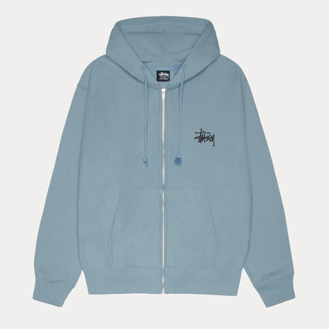 Stussy Basic Zip Hoodie in Slate