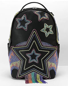 Sprayground AI Beaded Shark DLX Black Backpack