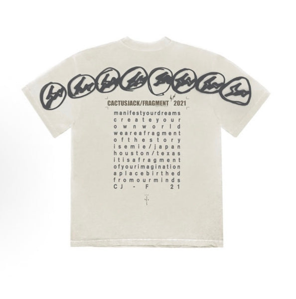 Travis Scott x Fragment Manifest Tee in White