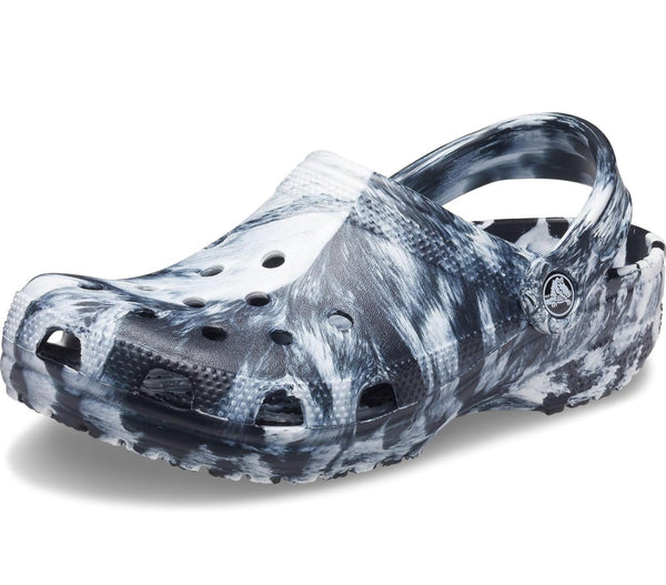 Crocs Marble White Black Classic Clog