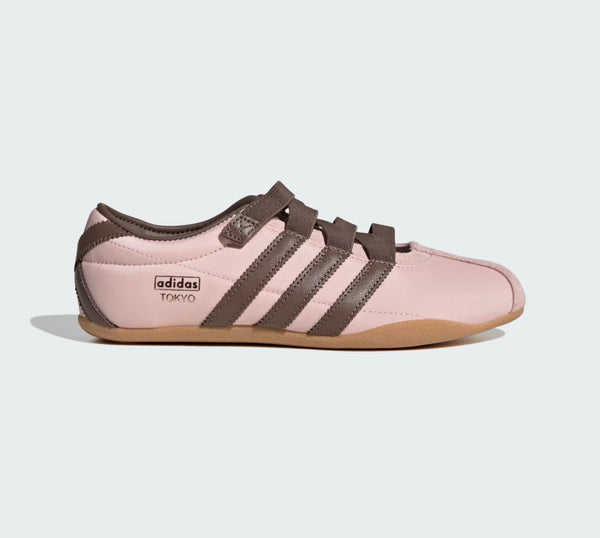 Adidas Tokyo Mary Jane Shoes in Sandy Pink / Earth Strata / Gold Metallic