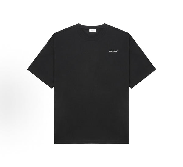 OFF-WHITE Gradient Arrow Print Graffiti on The Back Tee in Black