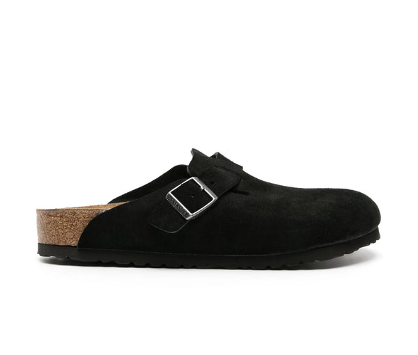 Birkenstock Boston Suede Leather in Black
