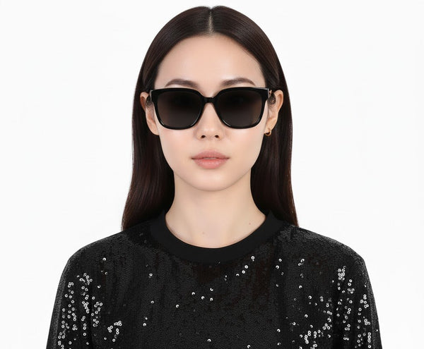Saint Laurent Grey Square Ladies Sunglasses