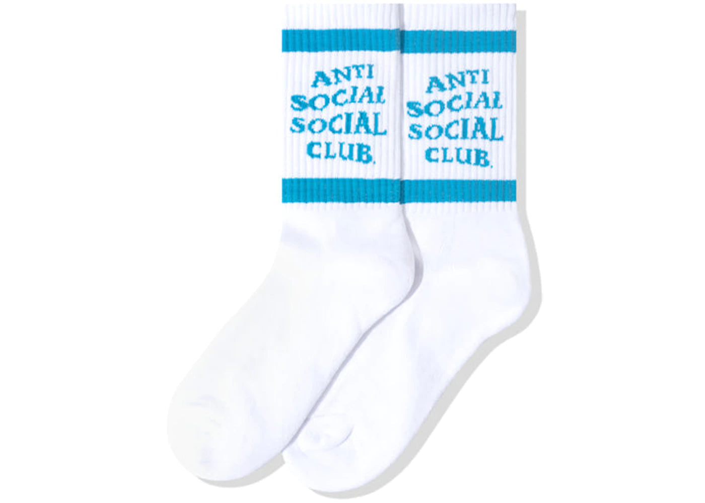 ASSC Down The Tube Crew Socks in White Blue