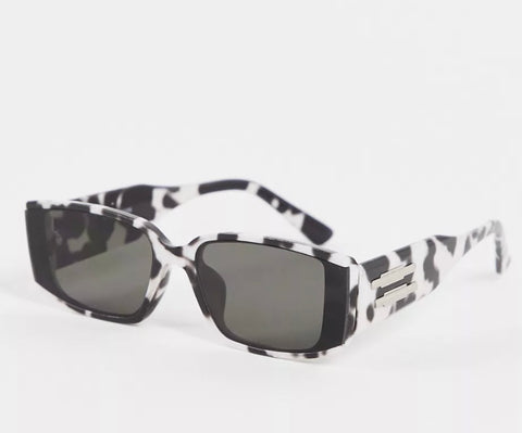 Madein rectangle sunglasses in cow print