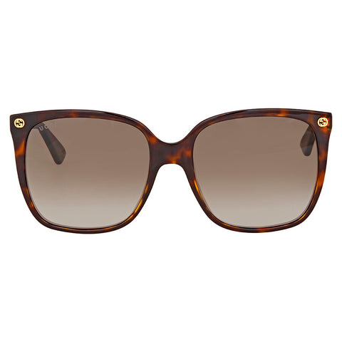 Gucci Brown Cat Eye Ladies Sunglasses