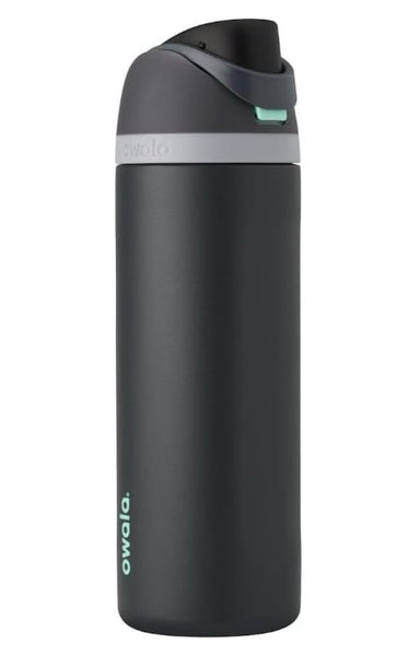 Owala FreeSip Insulated Stainless Steel Water Bottle with Straw, 24oz, in Foggy Tide