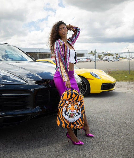 Sprayground Tiger Cozy Velour Fur Backpack
