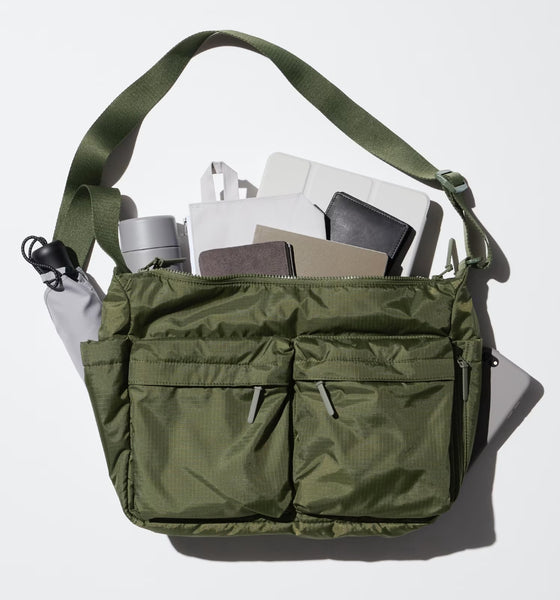 Uniqlo Multi Pocket Shoulder Bag in Olive