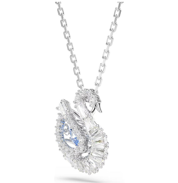 Swarovski Swan Pendant in Silver
