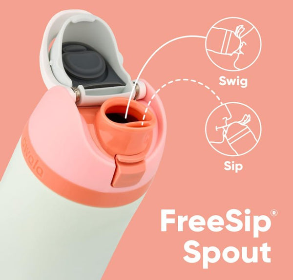 Owala FreeSip Insulated Stainless Steel Water Bottle with Straw, 24 Oz, in Boneyard