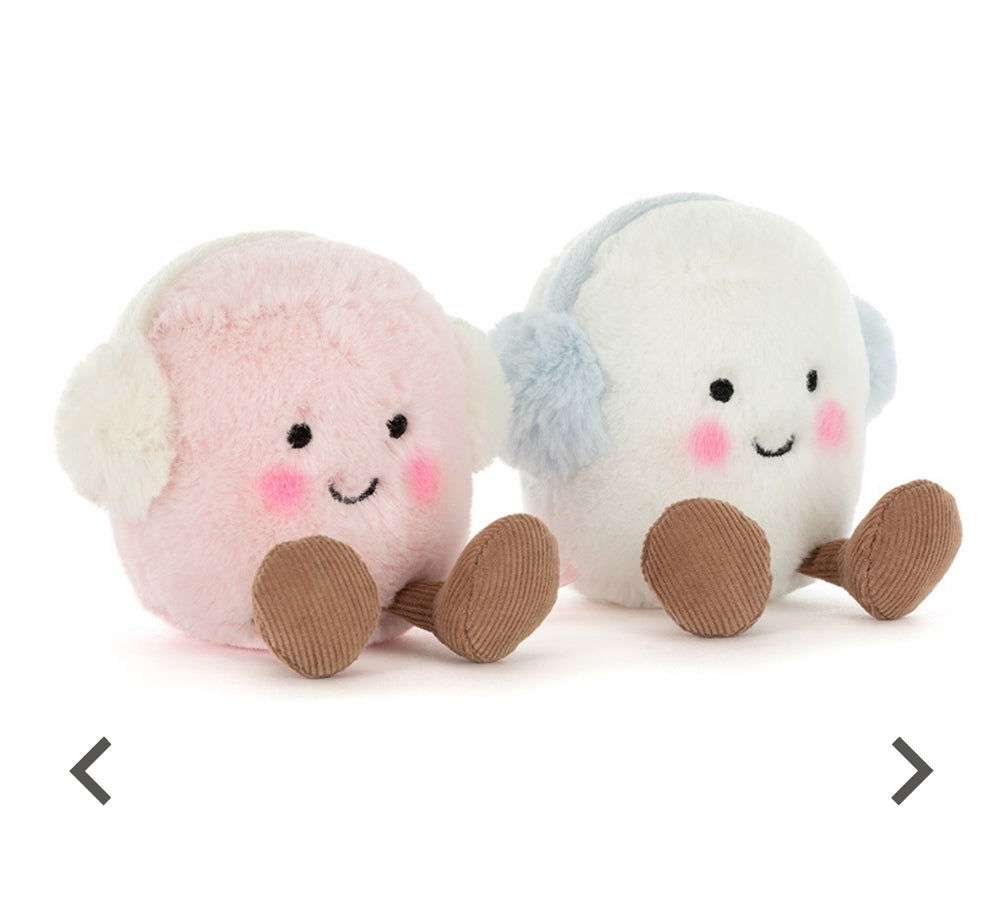 Jellycat Amuseables Toasties Pink and White Marshmallow