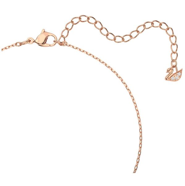 Swarovski Swan Necklace in Rose Gold
