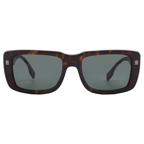 Burberry Jarvis Green Rectangular Men's Sunglasses