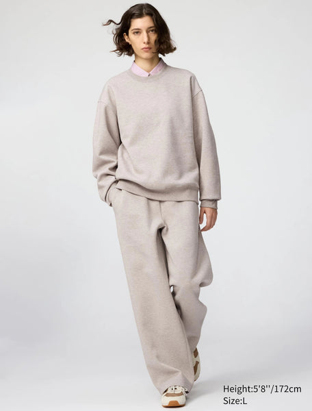 Uniqlo Sweat Wide Pants in Beige