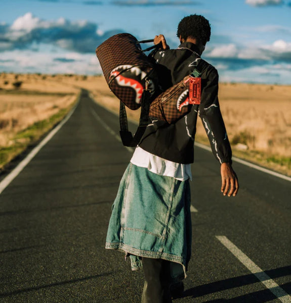 Sprayground Shark In Paris Blur Effect Savy Crossbody