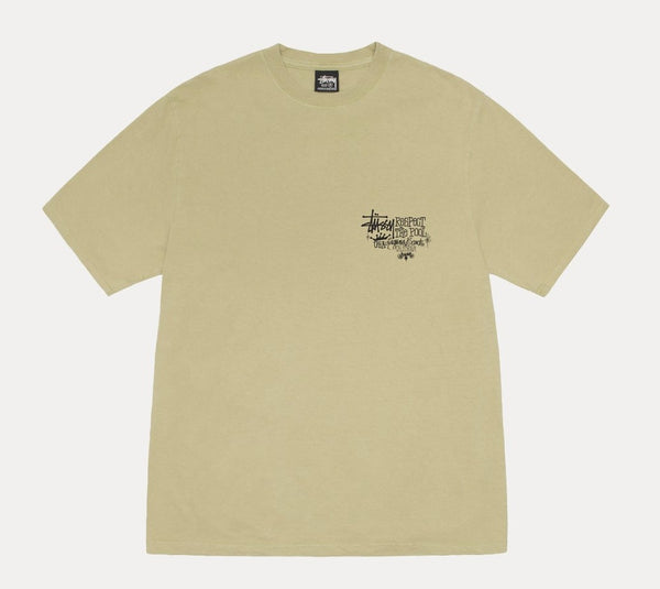 Stussy Respect The Pool Pigment Dyed Tee in ELM