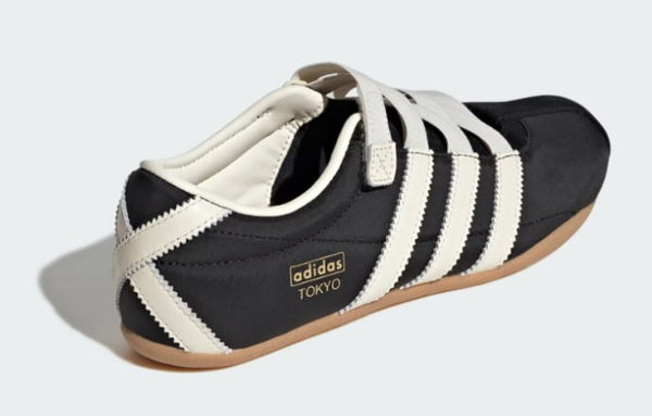 Adidas Tokyo Mary Jane Shoes in Core Black / Cream White / Gold Metallic