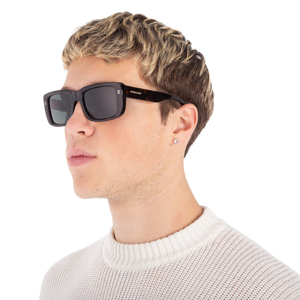 Burberry Jarvis Green Rectangular Men's Sunglasses