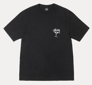 Stussy Martini Pigment Dyed Tee in Black