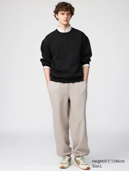 Uniqlo Sweat Wide Pants in Beige