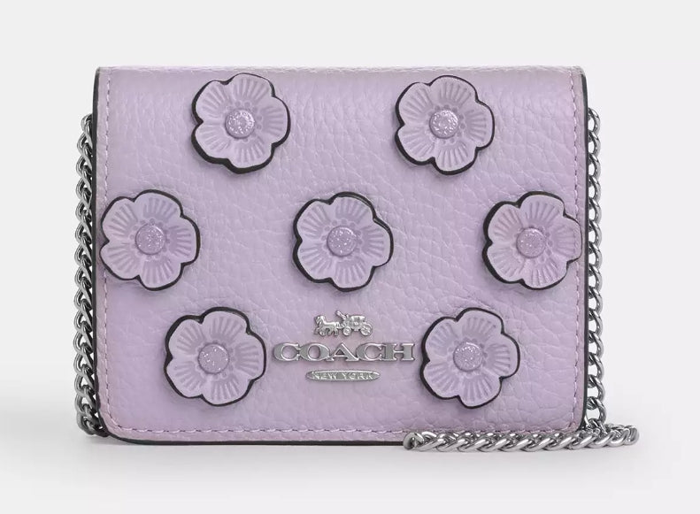 Coach Mini Wallet On A Chain
With Floral Applique