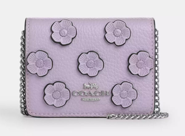 Coach Mini Wallet On A Chain
With Floral Applique