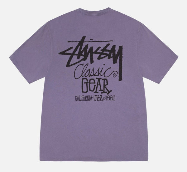 Stussy Classic Gear Pig. Dyed Tee in Grape