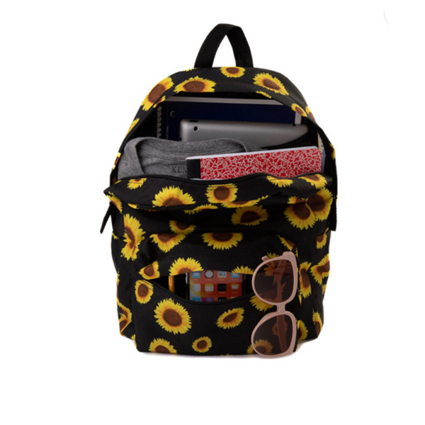 Vans Realm Backpack with Sunflower Graphic