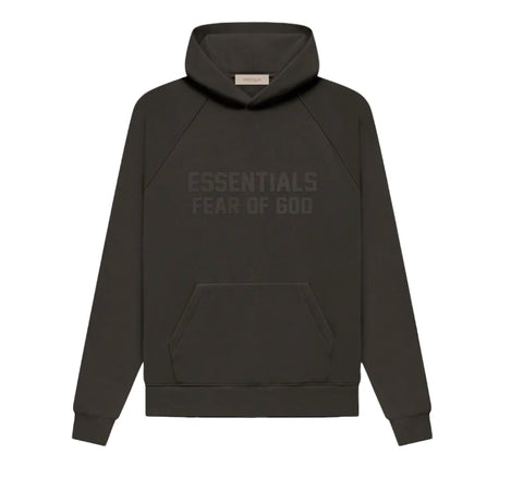 Fear of God Essentials Hoodie in Off-Black