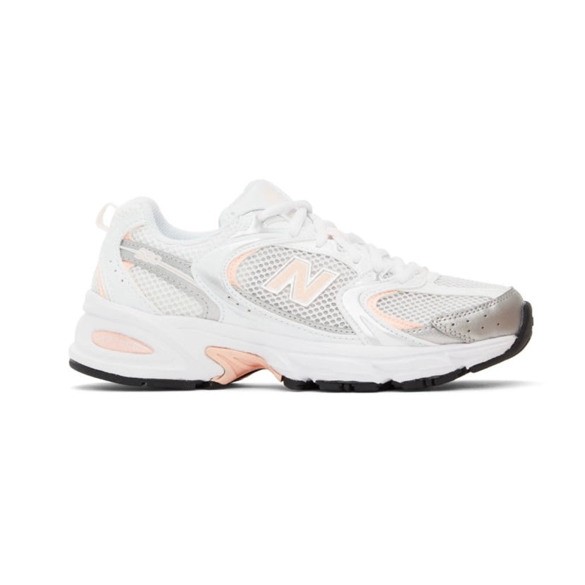 new balance 530 white silver brown